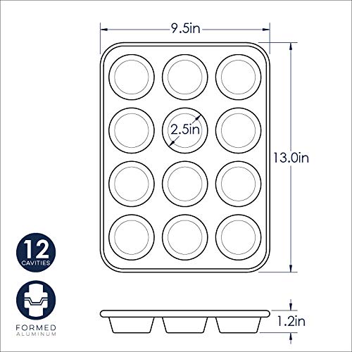 12 Cavity Muffin Pan with High-Domed Lid F4440