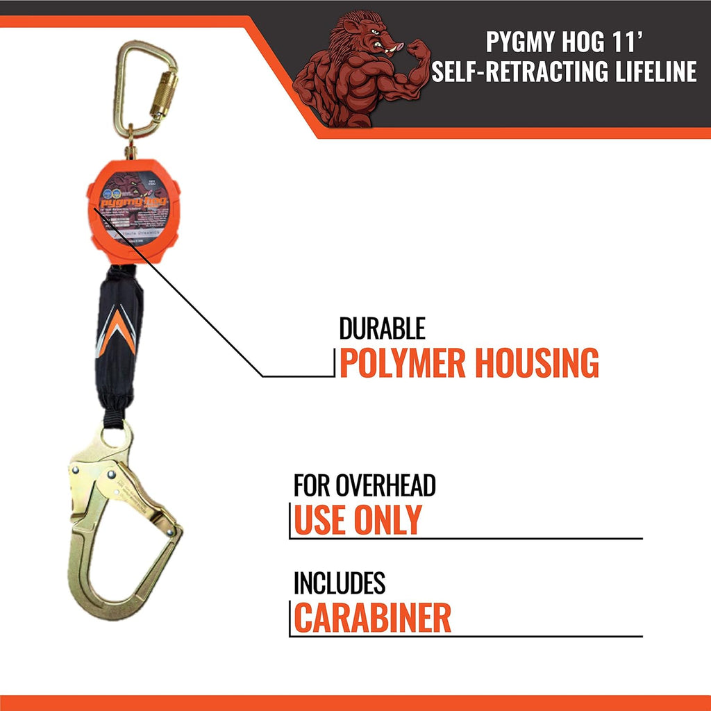 11' Web Self Retracting Lifeline with Rebar Hook C9574