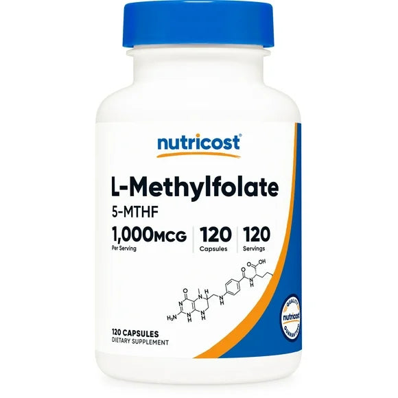 Methyl Folate 1000mcg 120 Vegan Capsules Non-GMO Supplement L116