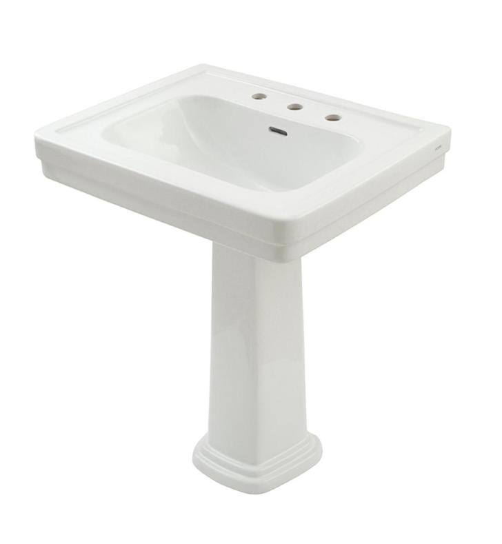 Sedona Beige Pedestal Lavatory Sink Only Single Hole V950362