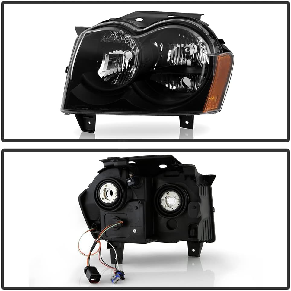 Black Replacement Headlights Driver + Passenger Side I3118