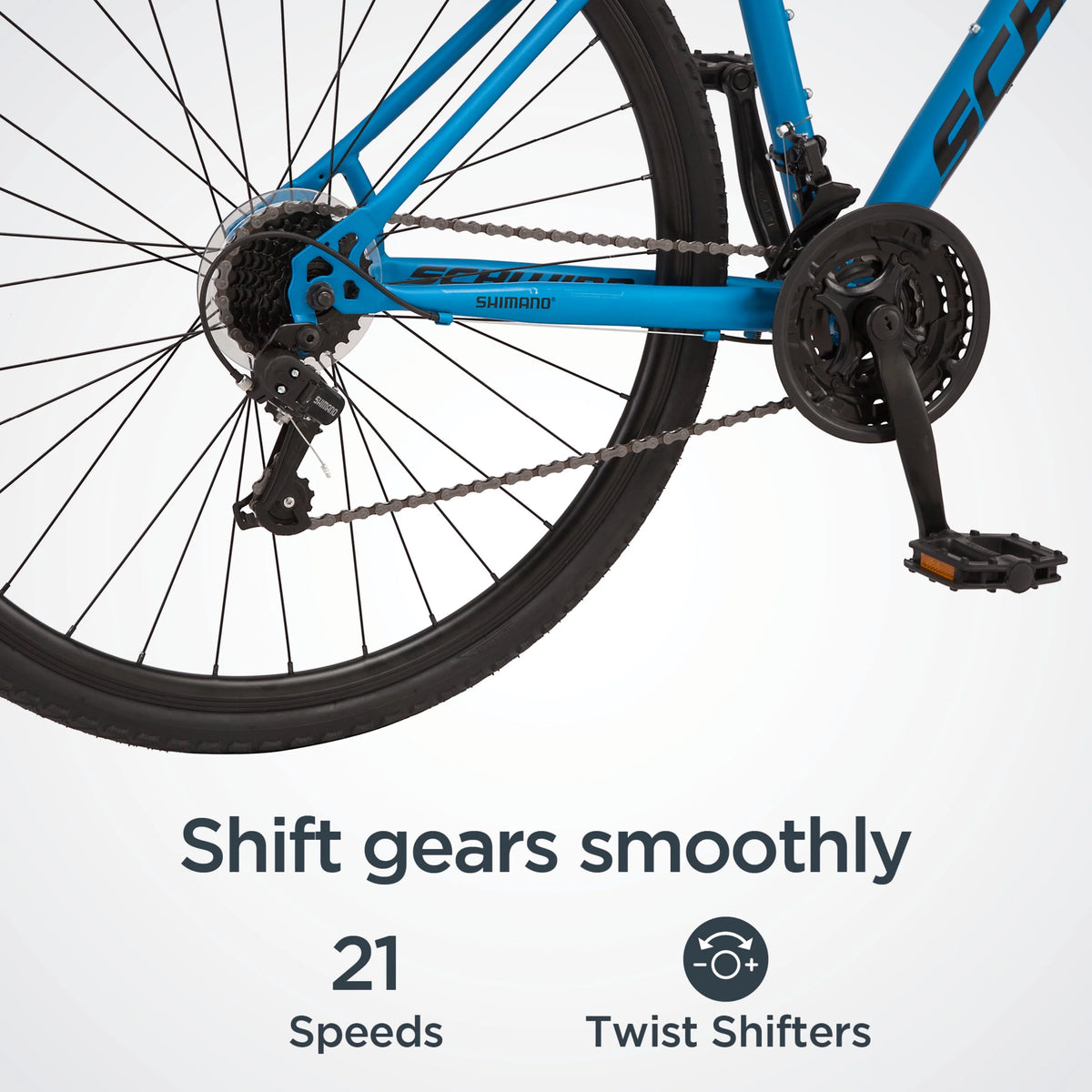Blue 21 Speeds 700c Wheels Hybrid Bike X68797