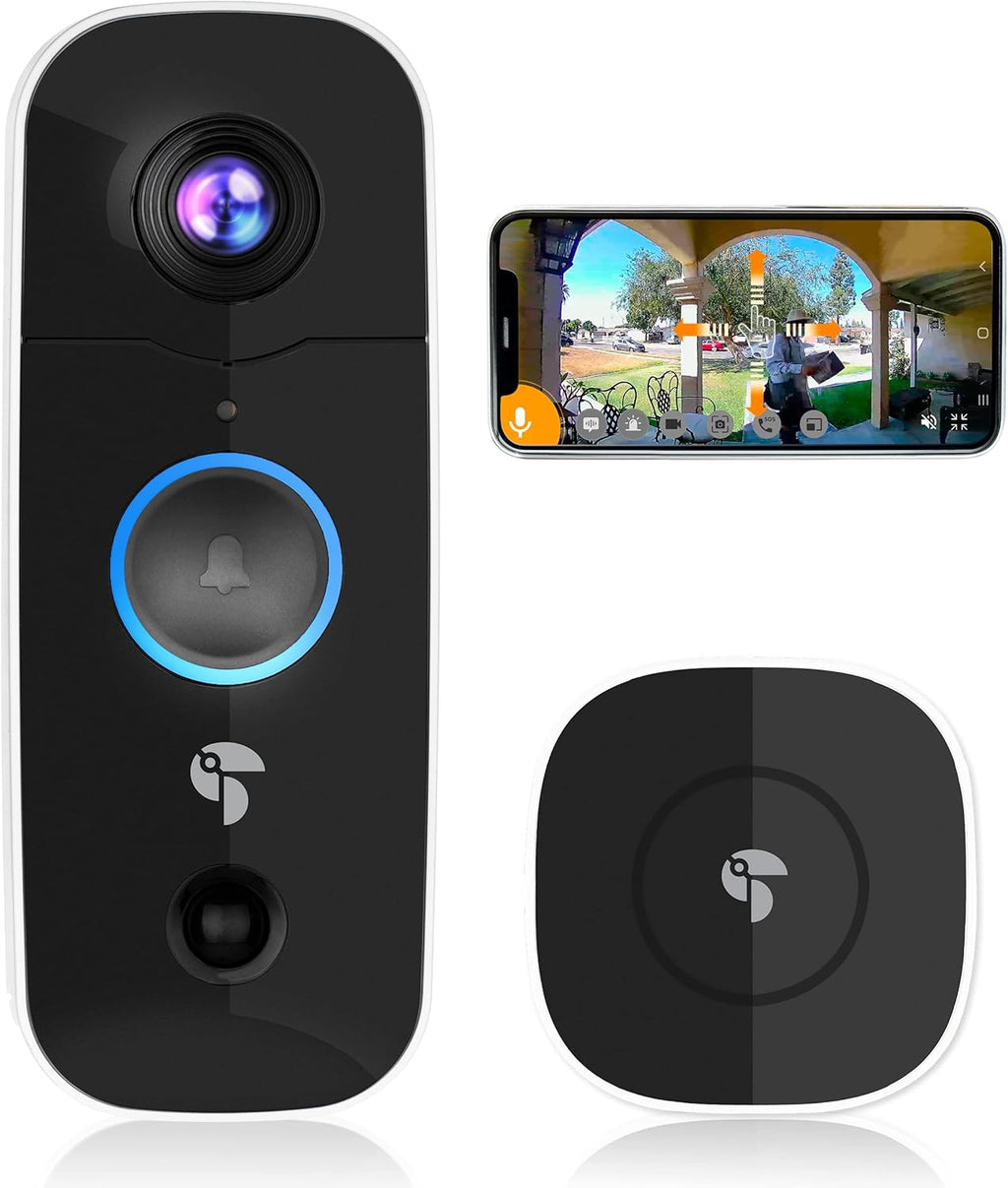 1080P Wireless Video Doorbell with Wireless Chime F46747