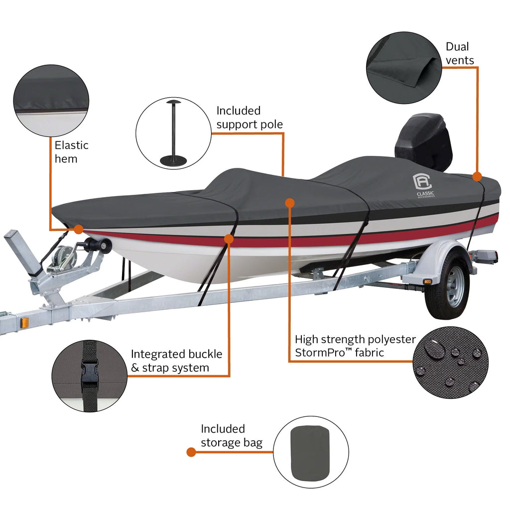 Heavy-Duty Boat Cover 12 Ft. - 14 Ft. Long x 68 In. Wide M2639