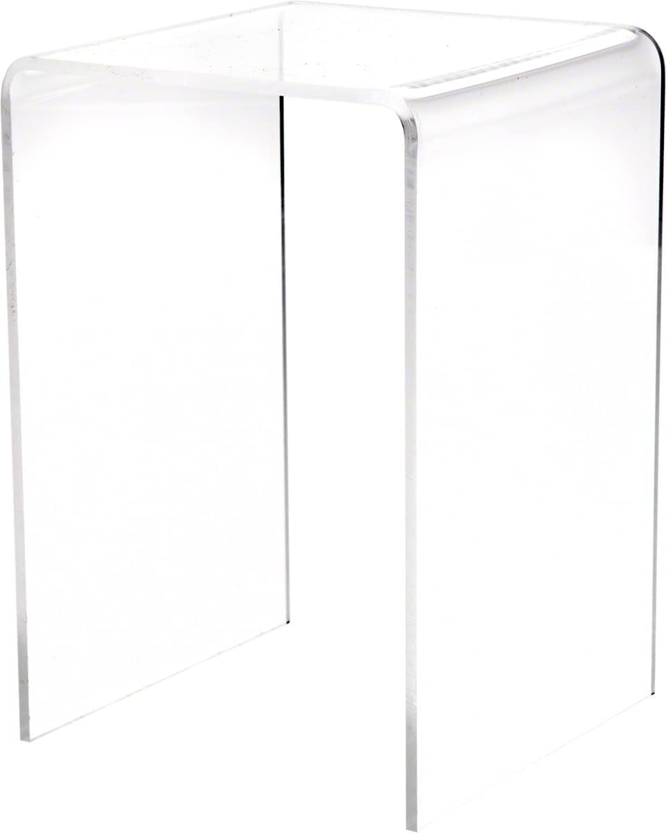Clear Acrylic Vertical Square Display Riser, 13.5 H x 9 W x 9 D, Pack of 2 A462