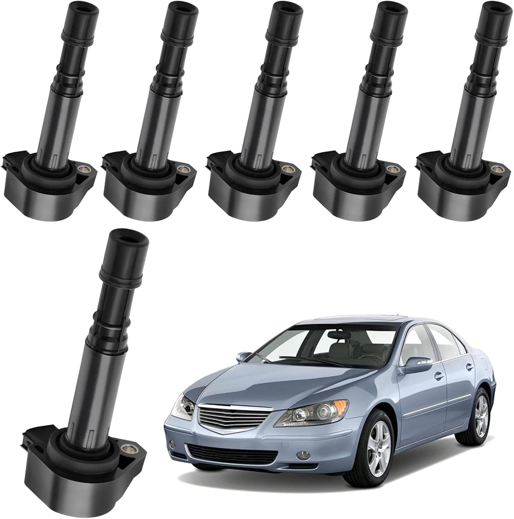 Ignition Coil 6-Pack Compatible with Honda Accord Civic Odyssey Pilot Ridgeline Acura CL RL TL 3.0L 3.2L 3.5L V6 Pack of 2 T19983