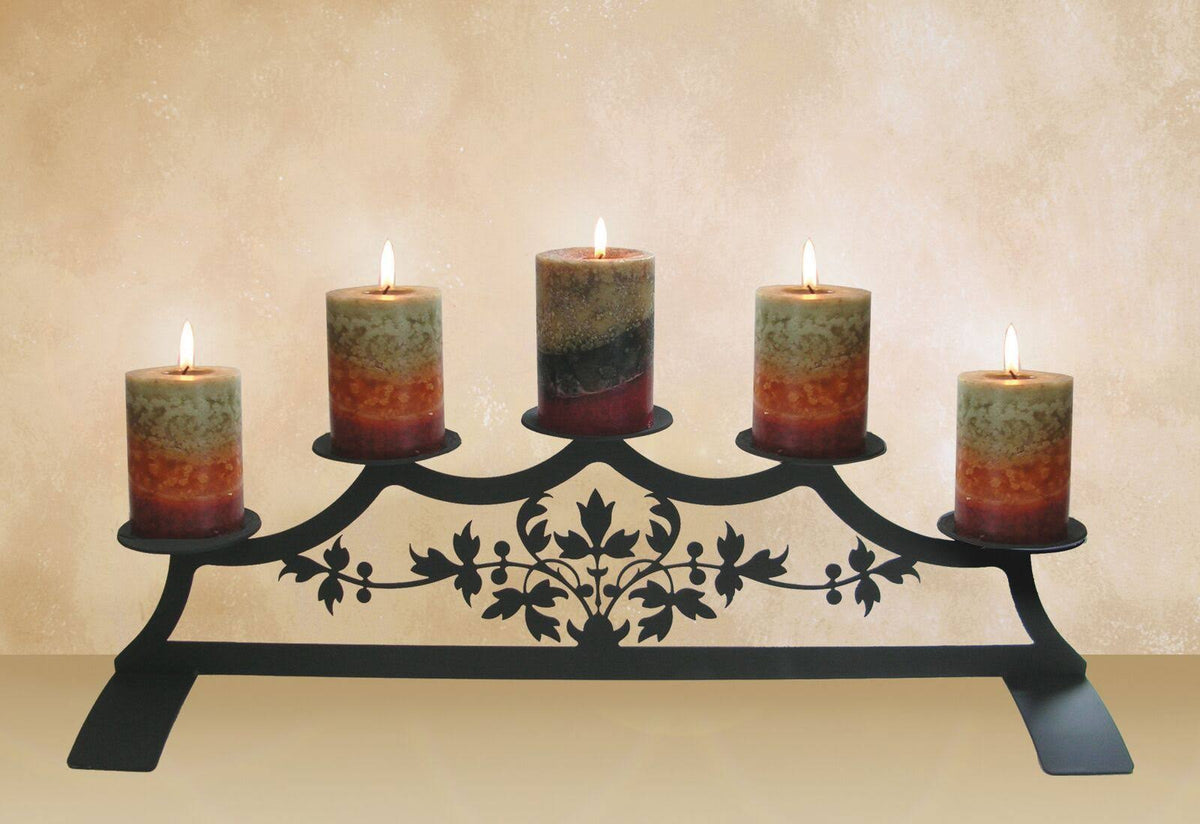 Pinecone Fireplace Pillar Candle Holder P14607
