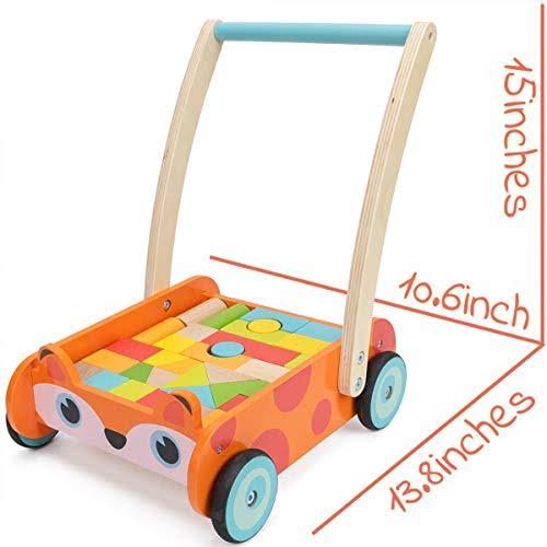 35 Pcs Wooden Baby Learning Walker Push Toy Y961