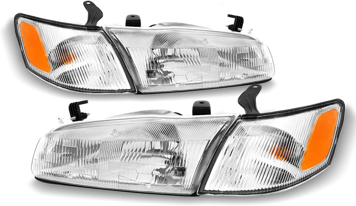 Headlamps Headlights Housing + Corner Lights Pair C78411