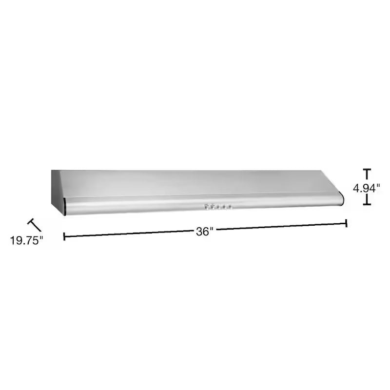 36 in. Under Cabinet Convertible Range Hood in Stainless Steel D91660