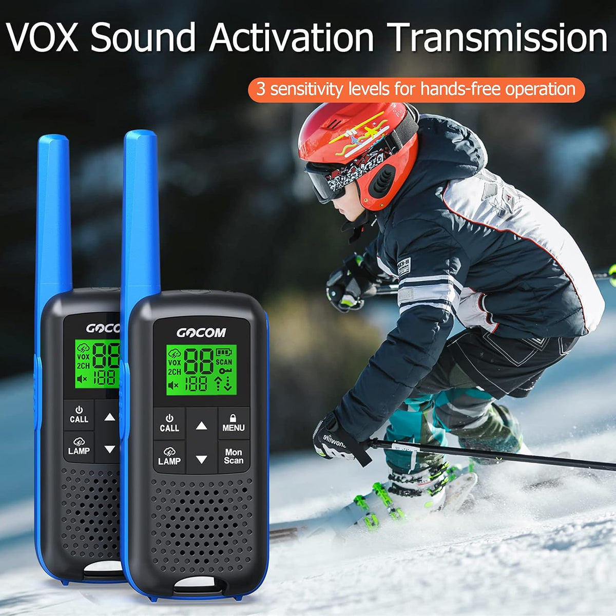 2 Pack FRS Two Way Radio Walkie Talkies J875083