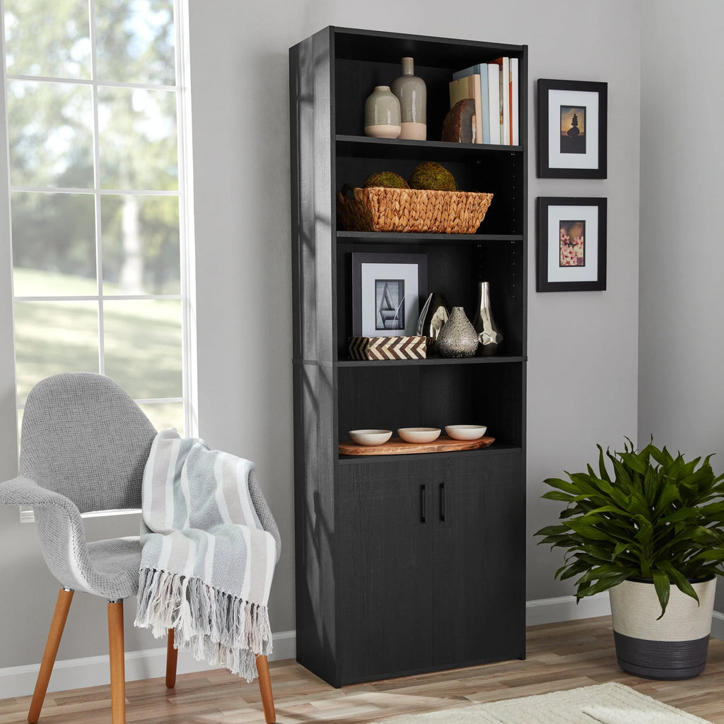 5 Shelf Bookcase with Doors Z4120