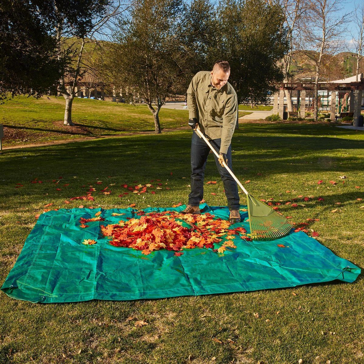 9 ft. x 9 ft. Weather-Resistant Drawstring Tarp S89071