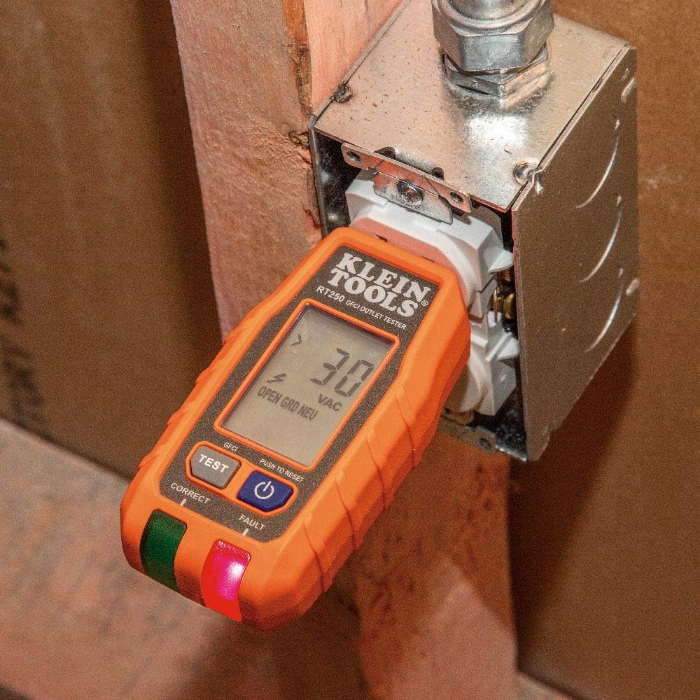 Non-Contact Voltage Tester and GFCI Receptacle Tester with LCD and Flashlight, Electrical Test Kit Pack of 2 Z801445