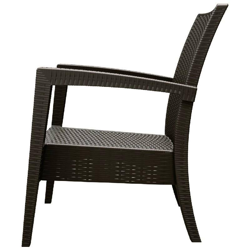 Brown Resin Club Chair Set of 2 D692932