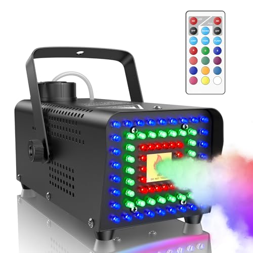 500W 2000CFM Fog Machine with 72 LED Lights and Wireless Remote Control J2729