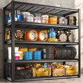 Heavy Duty 5 Tier Metal Wire Garage Storage Shelving Rack, Black U166319