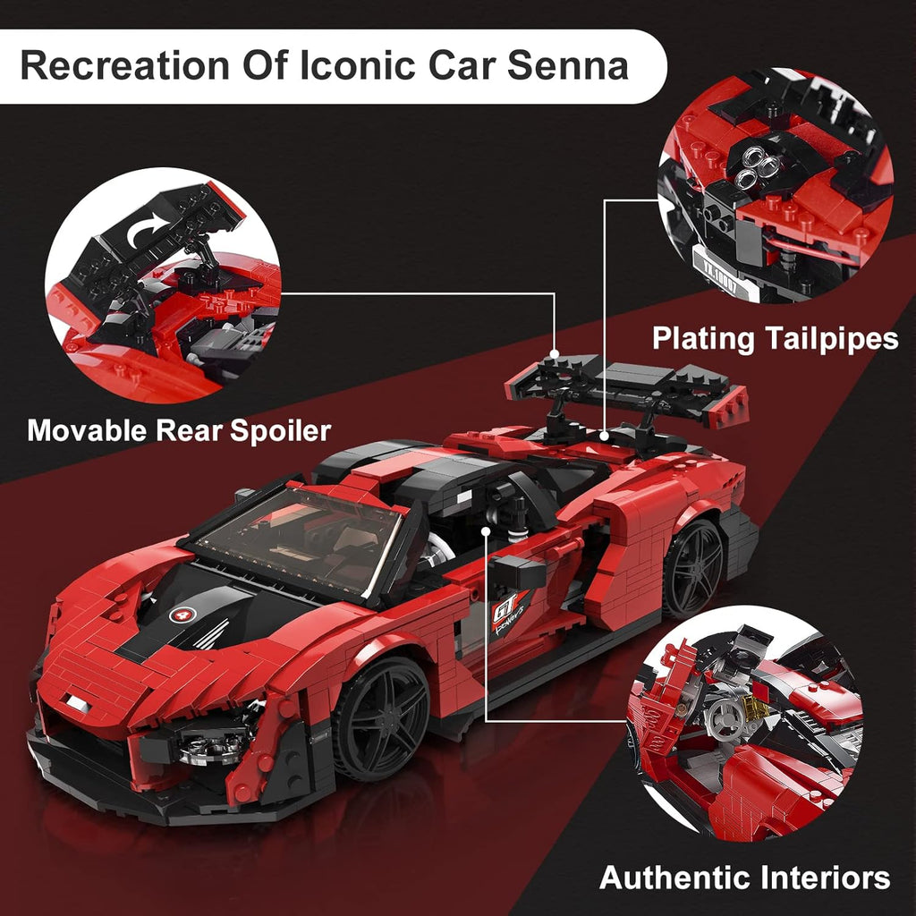 1:12 Scale Building Toys Car Building Kits (1182 Pieces) Pack of 2 A86892