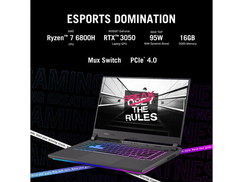 15.6" FHD 144Hz Gaming Laptop, GeForce RTX 3050, AMD Ryzen 7 6800HS, 16GB DDR5, 512GB PCIe SSD F865