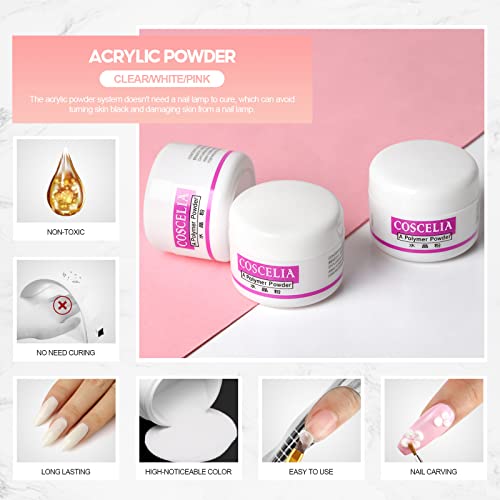Acrylic Nail Kit with Drill and UV Light Acrylic Powder Nail Art Starter Kit G527