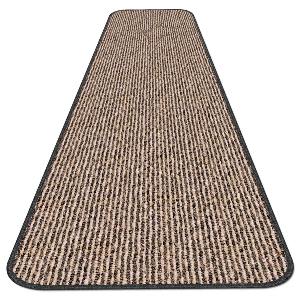 Skid-Resistant Carpet Runner Black Ripple 18 ft. x 36 in. K129