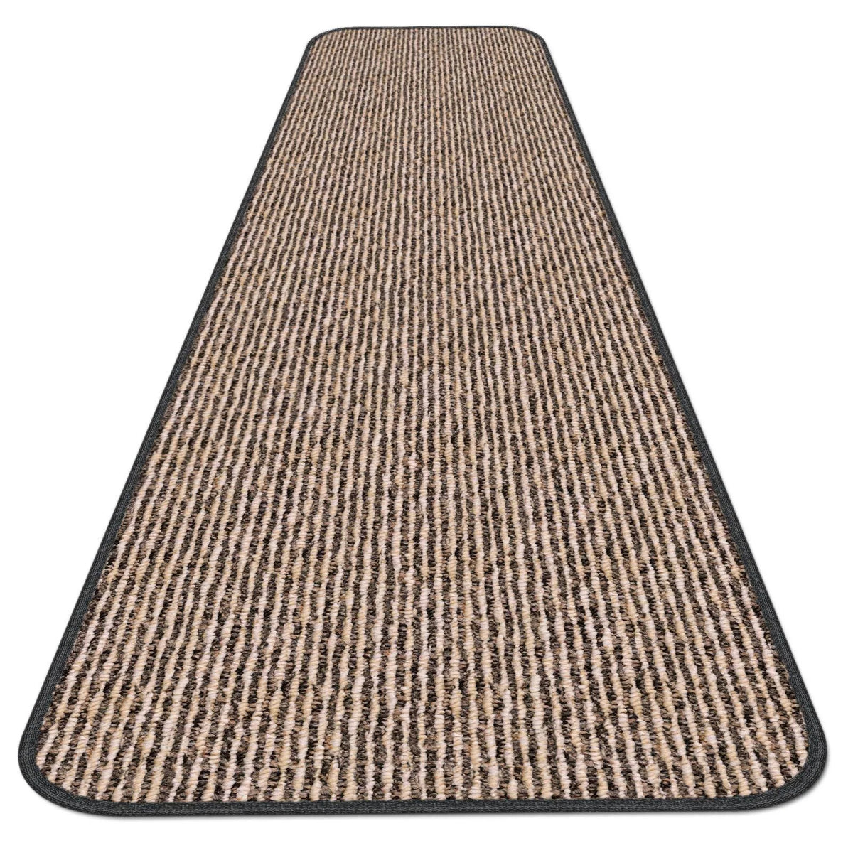 Skid-Resistant Carpet Runner Black Ripple 18 ft. x 36 in. K129