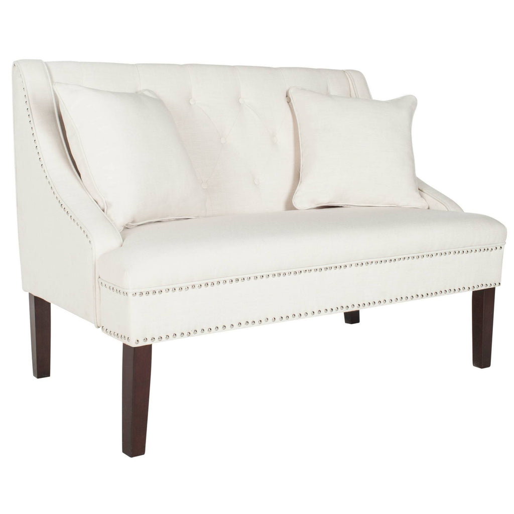 Light Beige Linen Settee U5220