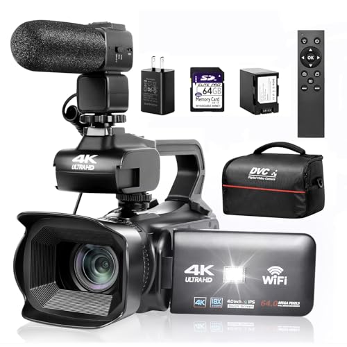 4K UHD Video Camera Camcorder with Mic E1198
