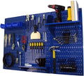 4 ft. Metal Pegboard Standard Tool Storage Kit with Blue Toolboard and Blue Accessories J5171