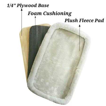 Pet Carrier Faux Fleece Pad with Plywood Base O74919