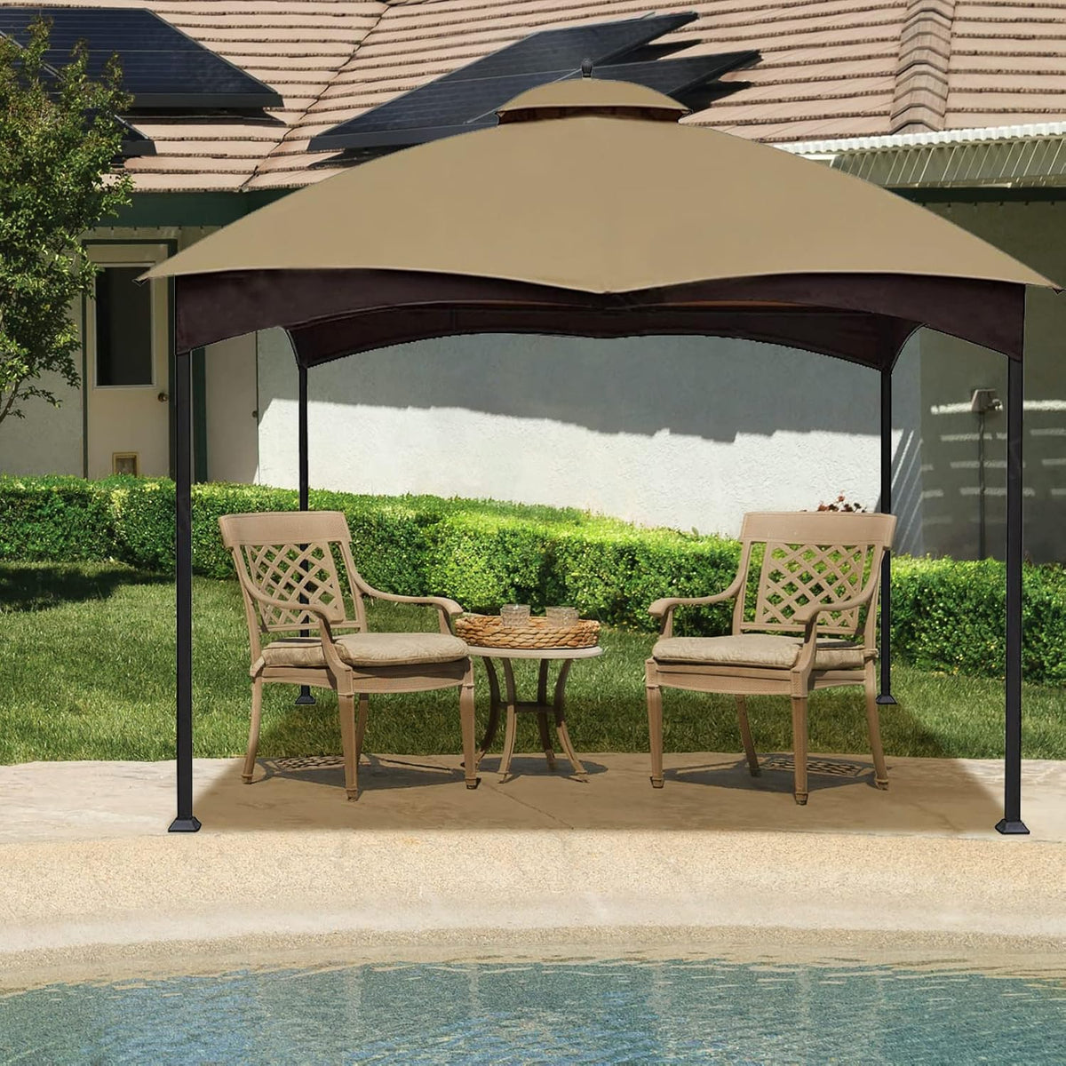 Replacement Canopy Top Double Tier Gazebo Roof Cover 10x12 W7623