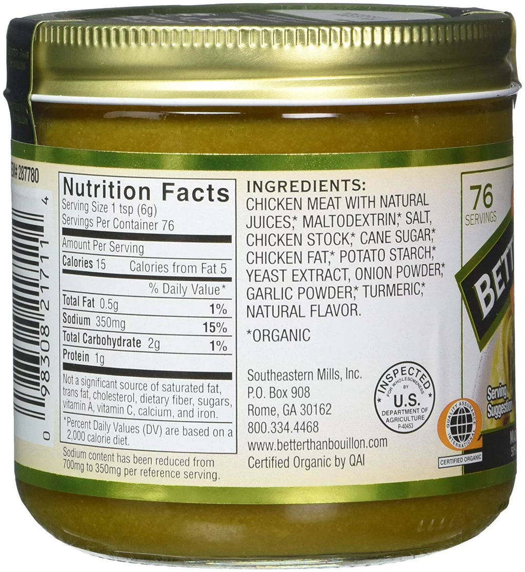 Organic Reduced Sodium Roasted Chicken Base, 16 oz S2058