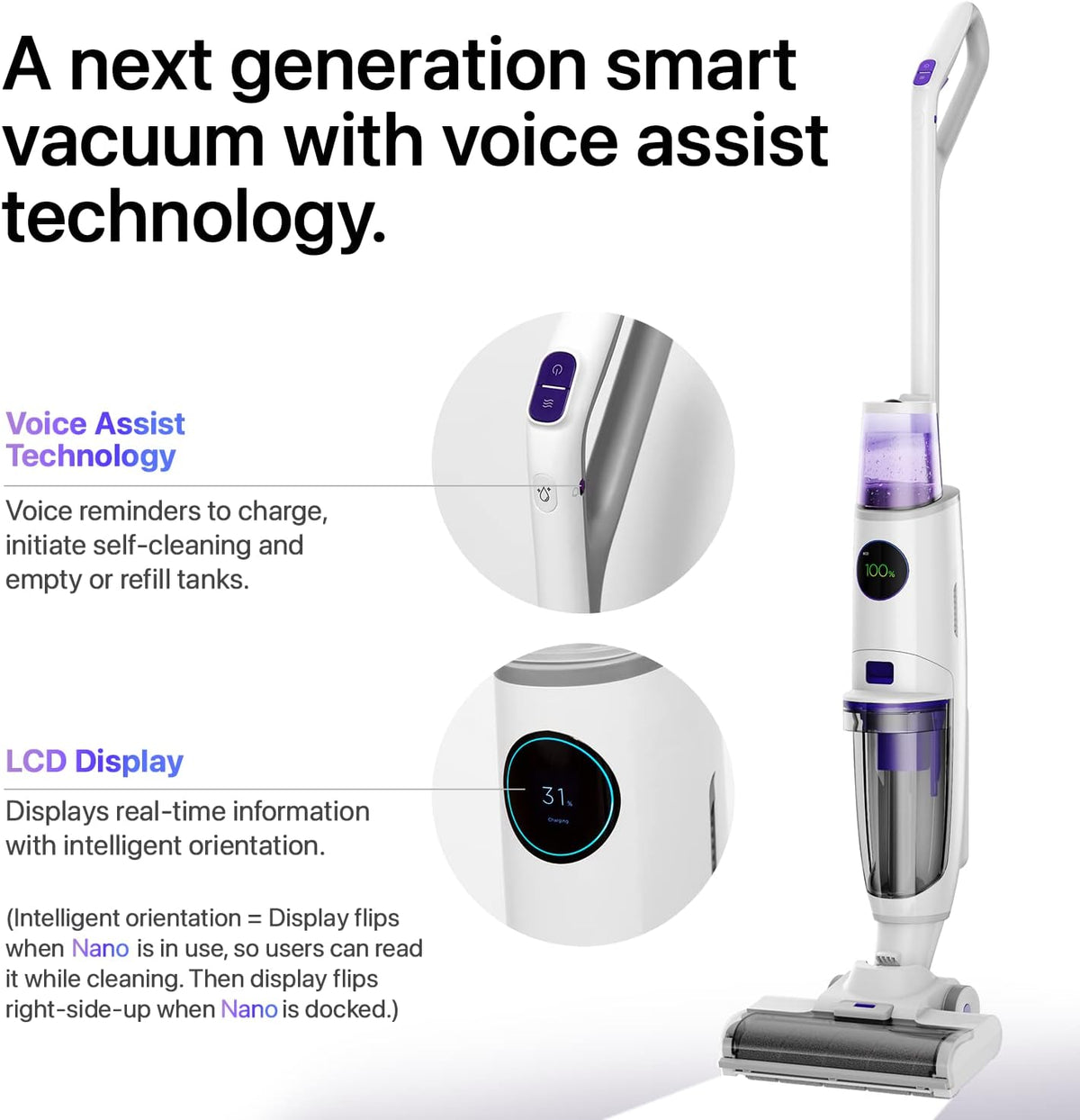 3-in-1 Cordless Wet Dry Vacuum Cleaner White M2570