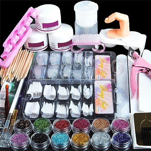 Acrylic Nail Kit with Drill and UV Light Acrylic Powder Nail Art Starter Kit G527