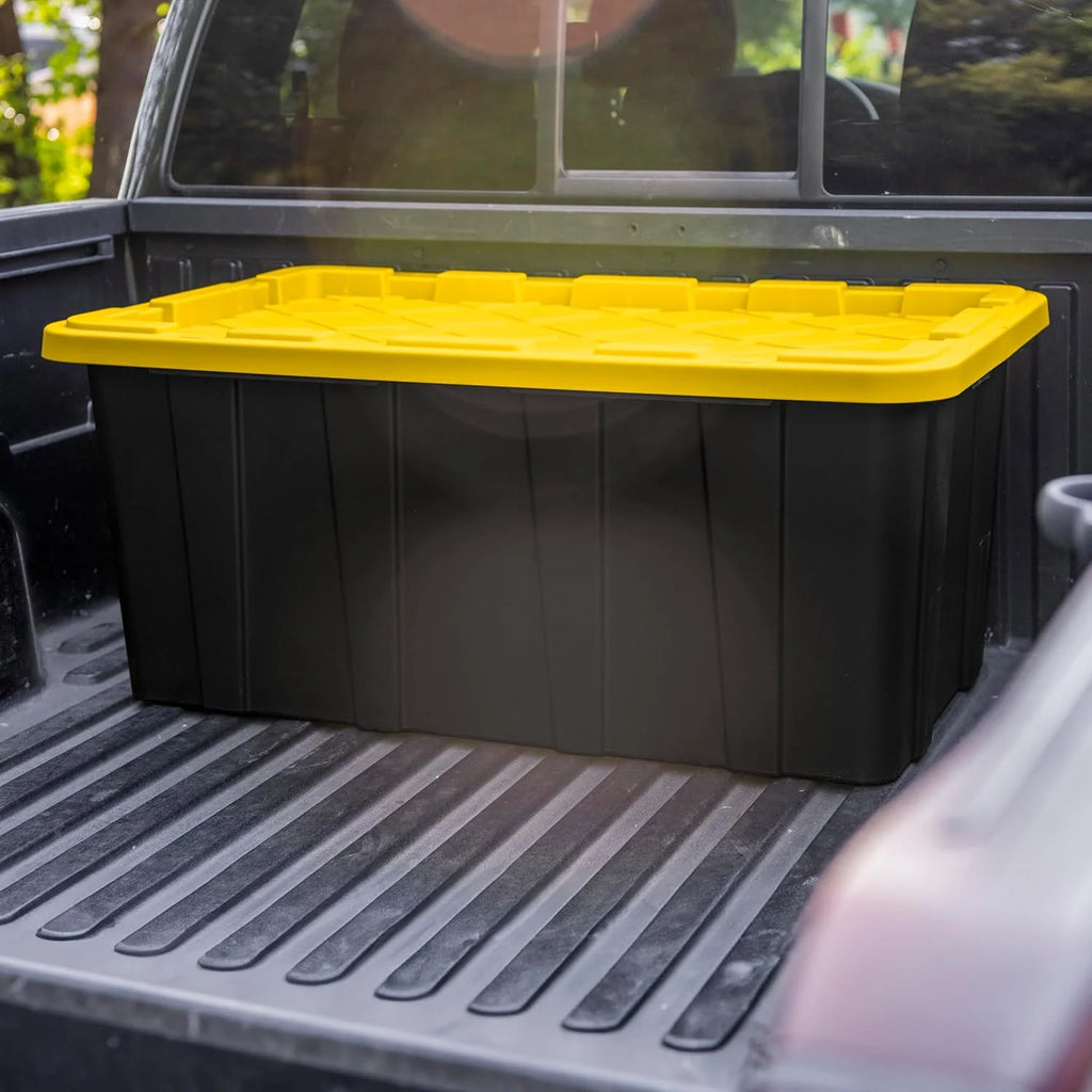 38 Gal Stackable Storage Bin with Lid, 4-Pack M748