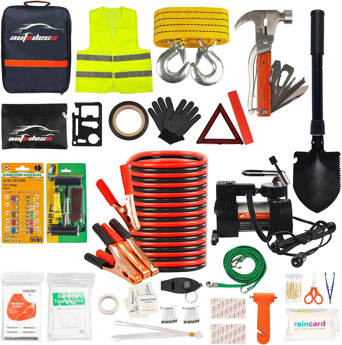 118-Piece Car Roadside Emergency Kit N351