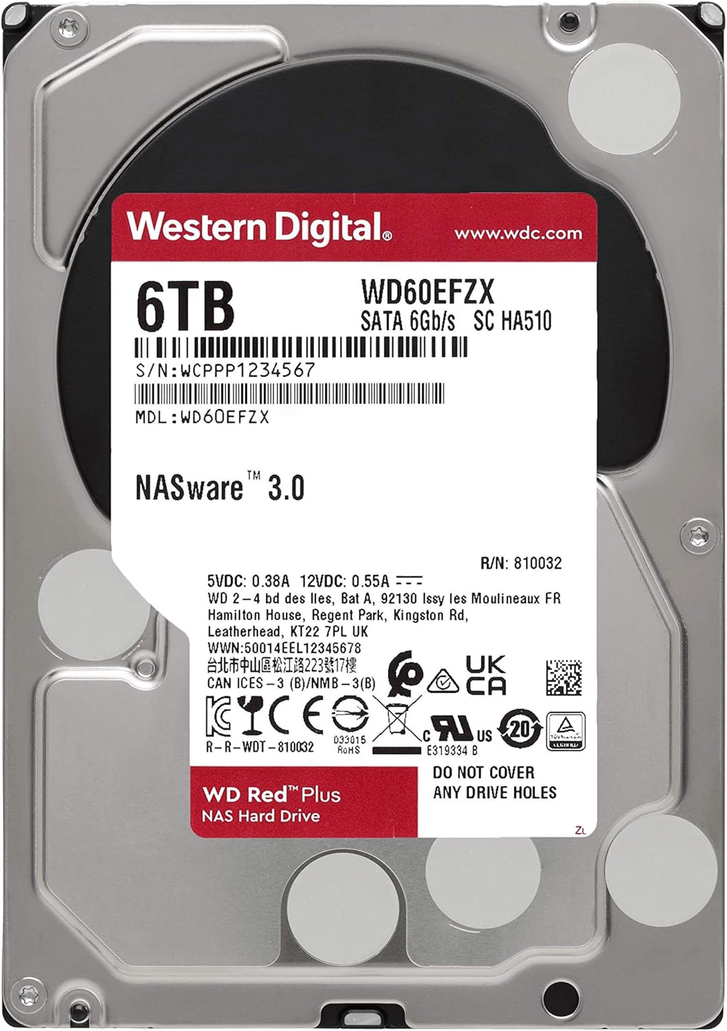6TB NAS Internal Hard Drive HDD F65482