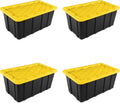 38 Gal Stackable Storage Bin with Lid, 4-Pack M748
