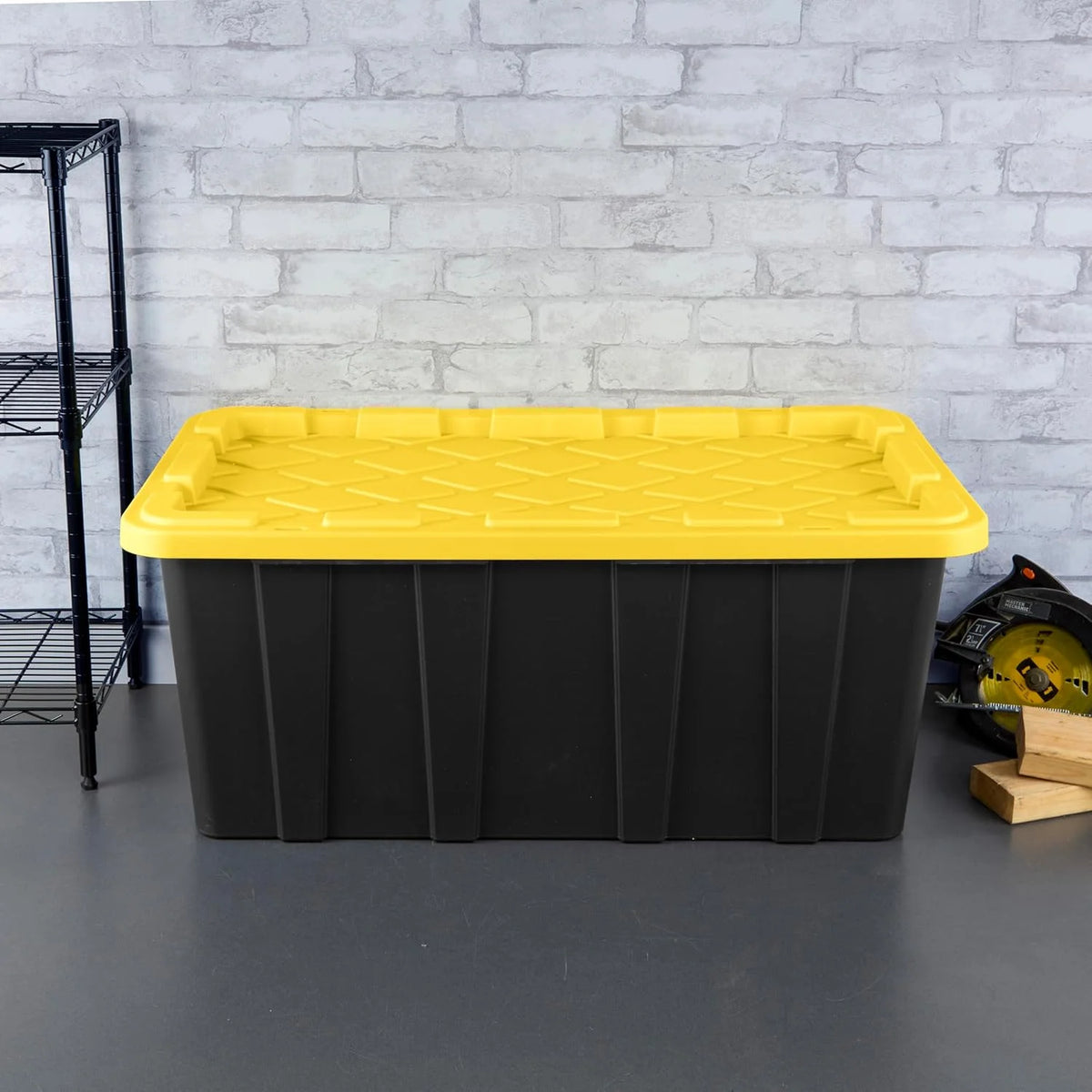 38 Gal Stackable Storage Bin with Lid, 4-Pack M748