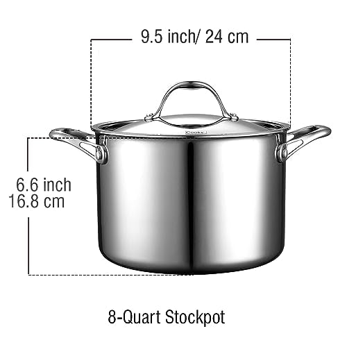 Stainless Steel Stockpot 8-Quart with Lid D321767