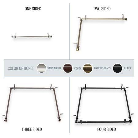 Multi Angle Ceiling Rod Room Divider Adjustable 66-120 inch Two Sided Antique B L3690