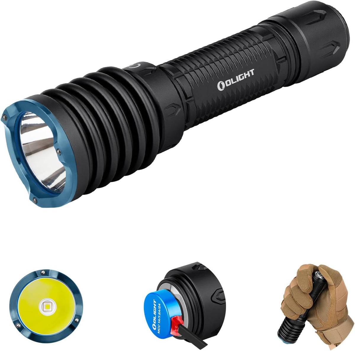 2500 Lumens Tactical Flashlight with 560 Meters Beam Distance (Black) P296755