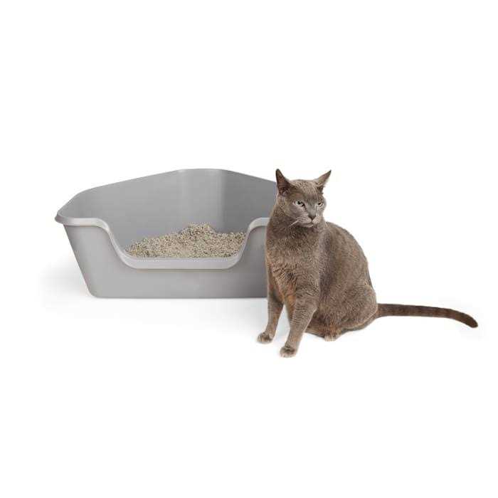 Grey High-Back Corner Litter Box P9925