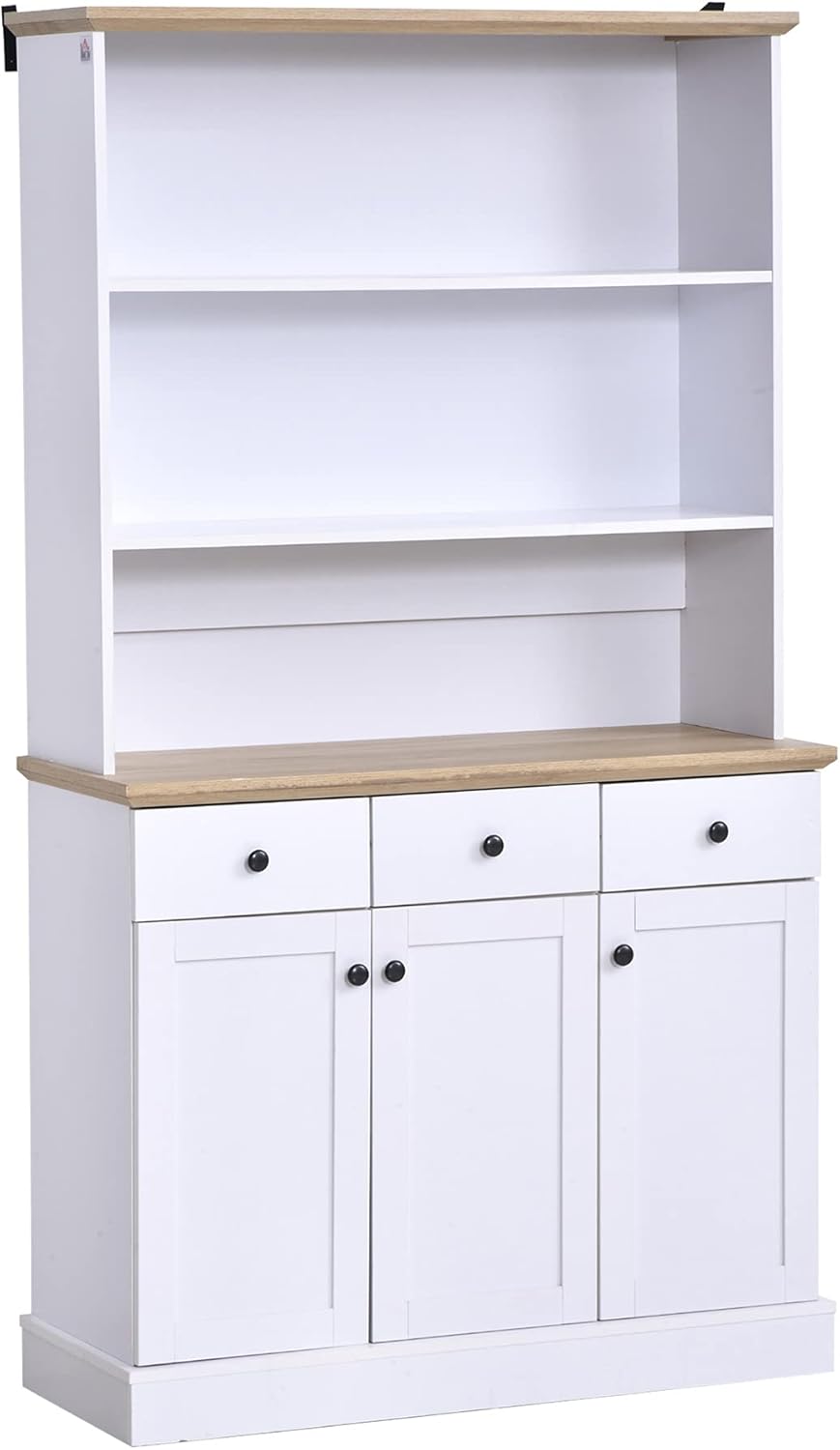 White Buffet with Hutch N3705