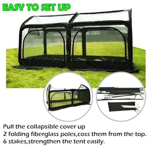 Green 8.2x4.1x4.4 FT Pop-up Greenhouse V23835