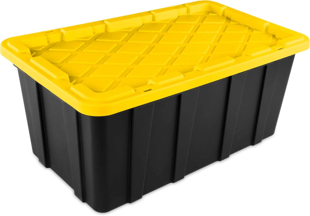 38 Gal Stackable Storage Bin with Lid, 4-Pack M748