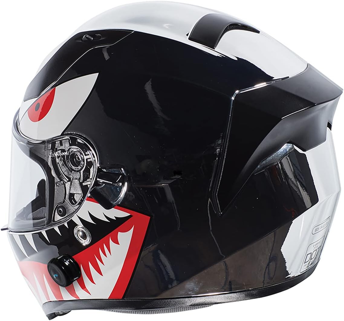Chrome Full Face Motorcycle Helmet E606
