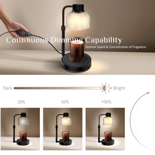 Adjustable Height Dimmable Candle Warmer Lamp with Timer E702304