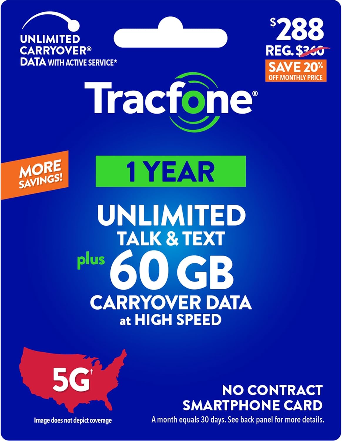 Unlimited Talk & Text Plus 60 GB Annual Prepaid Plan J11834