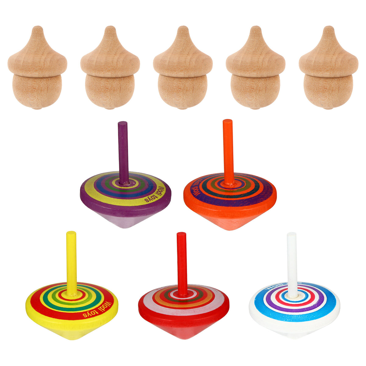 10pcs Wooden Tops Toy S94818